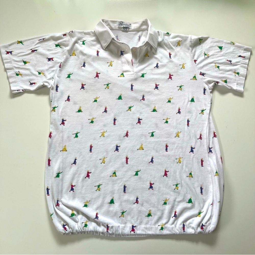 Vintage HTF Women’s Bowling Shirt by AMF 1970’s Mini Bowlers Size Med